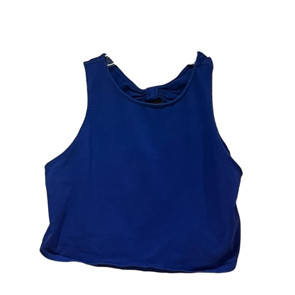 Bethany Mota Blue Cropped Tank Top Woman's XL
